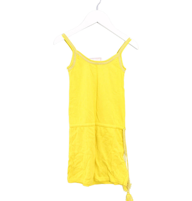 A Yellow Sleeveless Dresses from Excuse My French in size 2T for girl. (Front View)