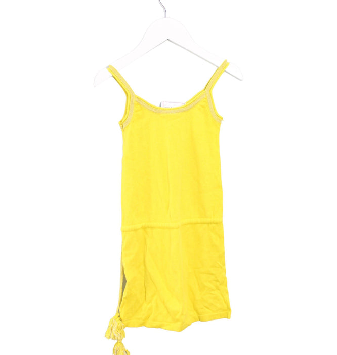 A Yellow Sleeveless Dresses from Excuse My French in size 2T for girl. (Back View)