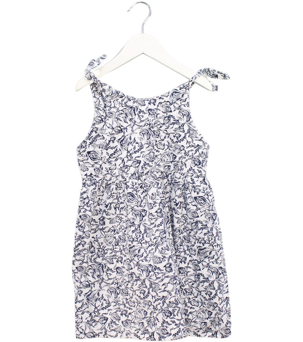 A Navy Sleeveless Dresses from By the Sea in size 4T for girl. (Front View)
