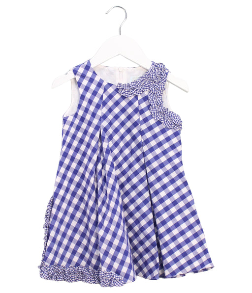 A Blue Sleeveless Dresses from Nicholas & Bears in size 2T for girl. (Front View)