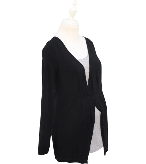 A Black Long Sleeve Tops from Seraphine in size XS for maternity. (Front View)