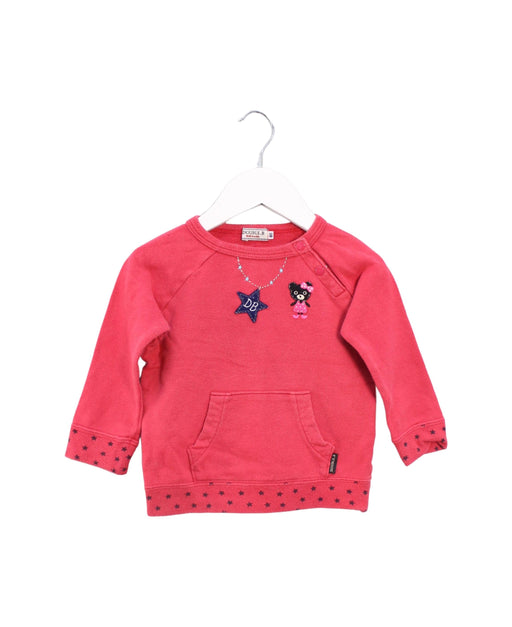 A Pink Crewneck Sweatshirts from Miki House in size 12-18M for girl. (Front View)
