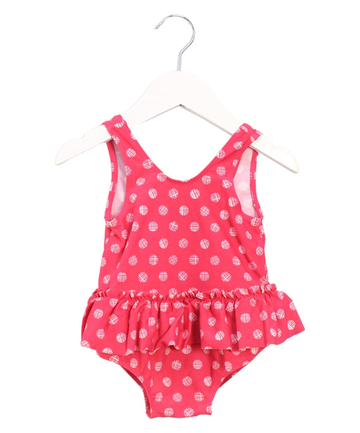 A Pink Swimsuits from Lili Gaufrette in size 12-18M for girl. (Front View)