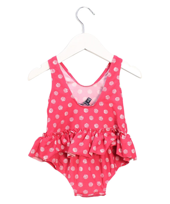 A Pink Swimsuits from Lili Gaufrette in size 12-18M for girl. (Back View)
