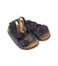 A Navy Sandals from Seed in size 3T for girl. (Front View)