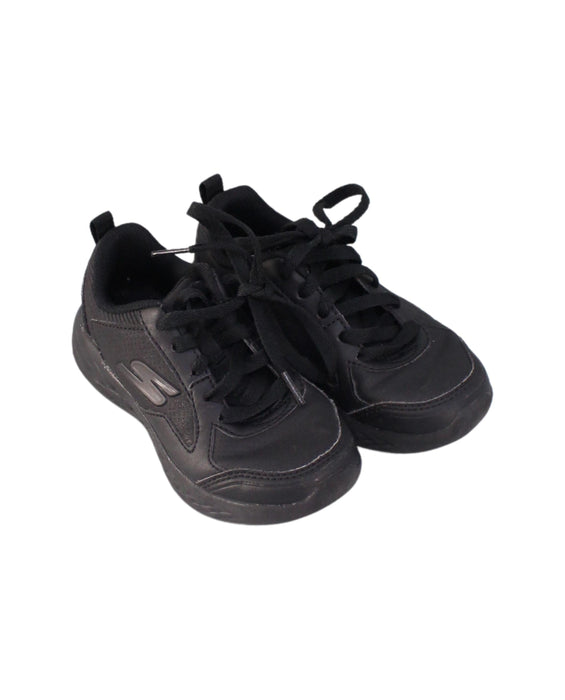 A Black Sneakers from Skechers in size 4T for boy. (Front View)