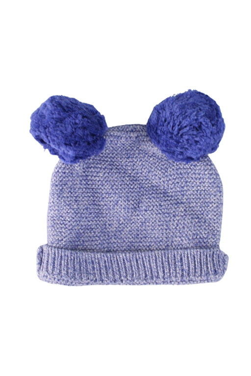 A Blue Winter Hats from Seed in size Newborn for girl. (Front View)