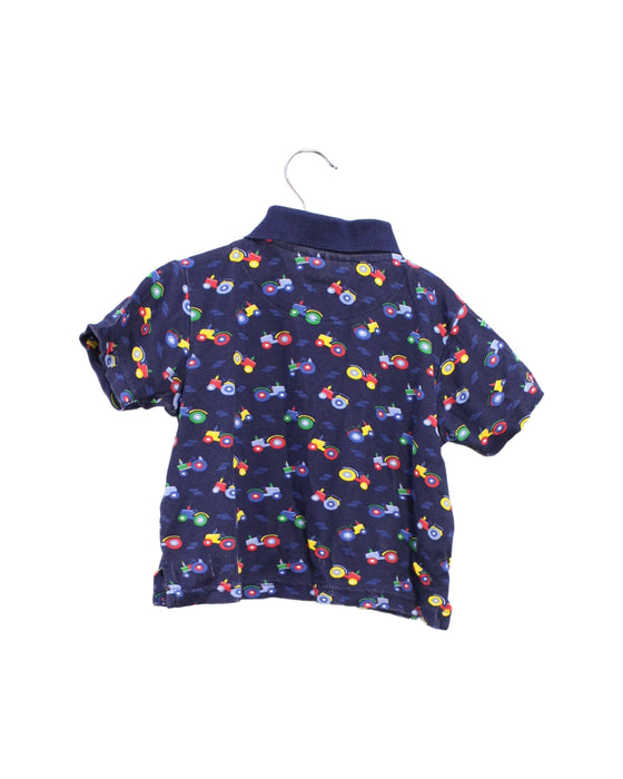 A Navy Short Sleeve Polos from Jojo Maman Bébé in size 12-18M for boy. (Back View)