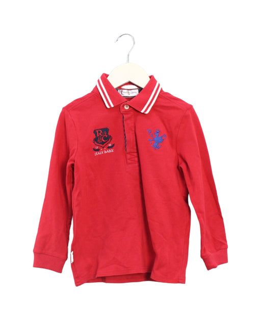 A Red Long Sleeve Polos from Roberta di Camerino in size 2T for boy. (Front View)