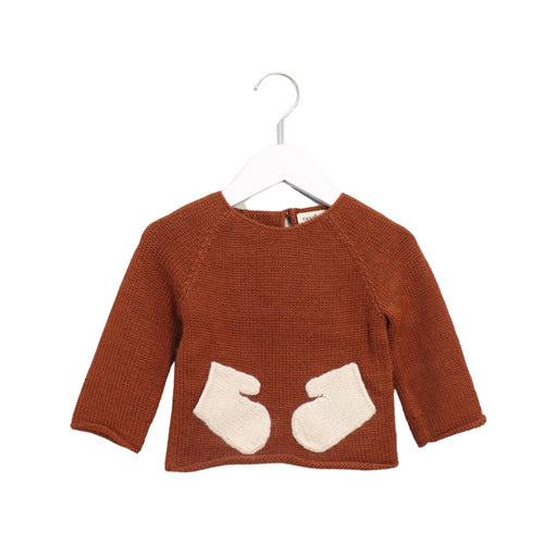 A Brown Knit Sweaters from Oeuf in size 12-18M for boy. (Front View)