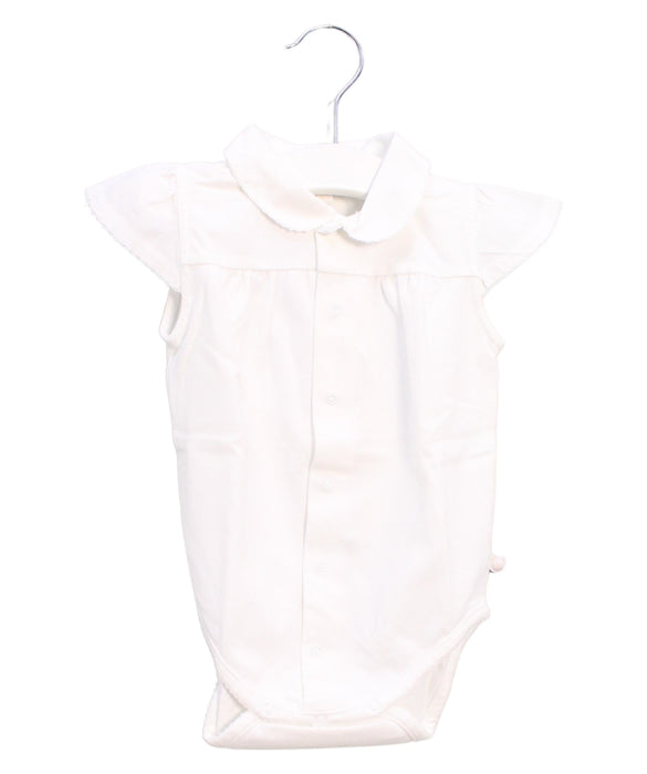 A White Short Sleeve Bodysuits from Noukie's in size 6-12M for girl. (Front View)