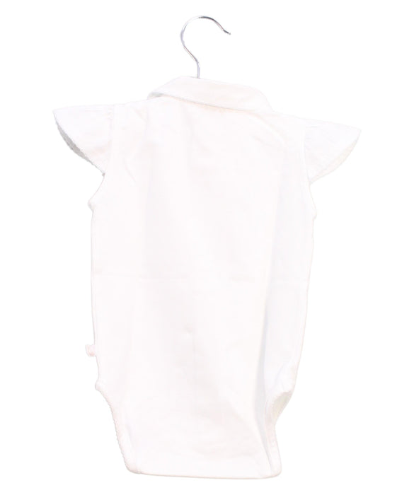 A White Short Sleeve Bodysuits from Noukie's in size 6-12M for girl. (Back View)
