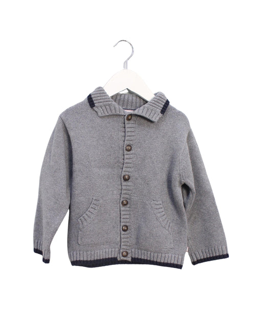 A Grey Cardigans from Jacadi in size 3T for boy. (Front View)