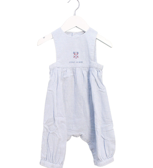 A Blue Sleeveless Jumpsuits from Petit Bateau in size 6-12M for boy. (Front View)