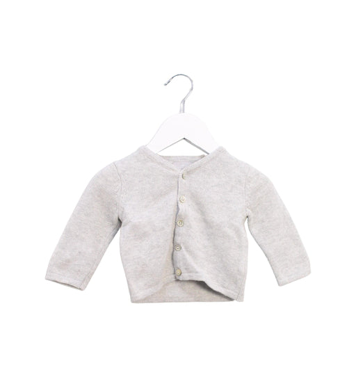 A Grey Cardigans from Cyrillus in size 0-3M for boy. (Front View)