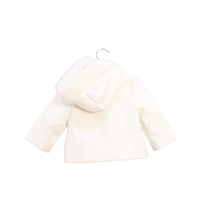 A Ivory Coats from Janie & Jack in size 6-12M for girl. (Back View)