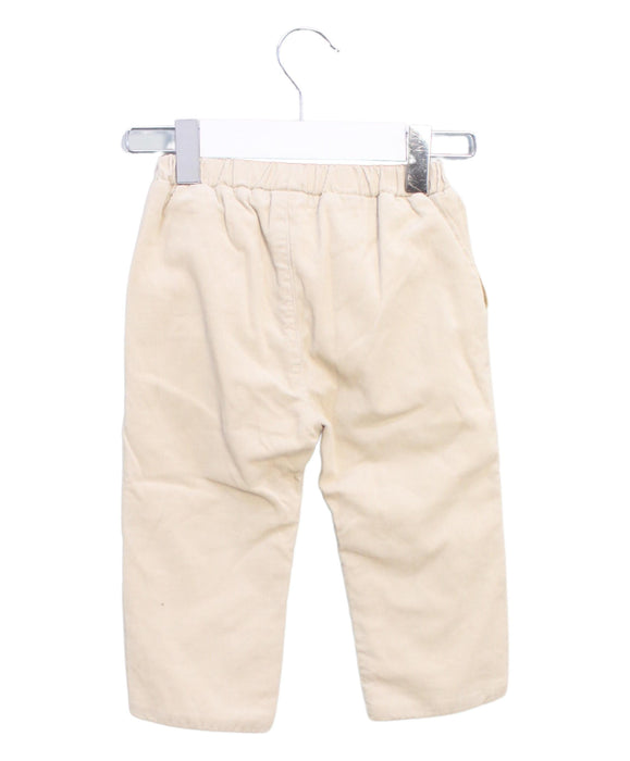 A Ivory Casual Pants from Les Enfantines in size 6-12M for boy. (Back View)
