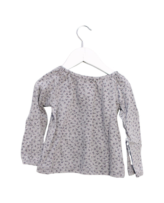 A Grey Long Sleeve Tops from Siseo Olive in size 4T for girl. (Back View)