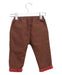 A Brown Casual Pants from Les Enfantines in size 6-12M for boy. (Back View)
