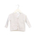 A White Cardigans from Les Enfantines in size 6-12M for neutral. (Front View)