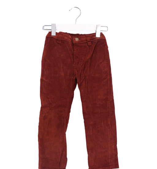 A Brown Casual Pants from Les Enfantines in size 3T for boy. (Front View)