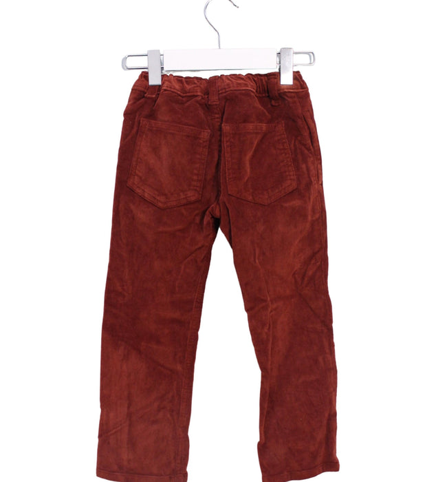 A Brown Casual Pants from Les Enfantines in size 3T for boy. (Back View)