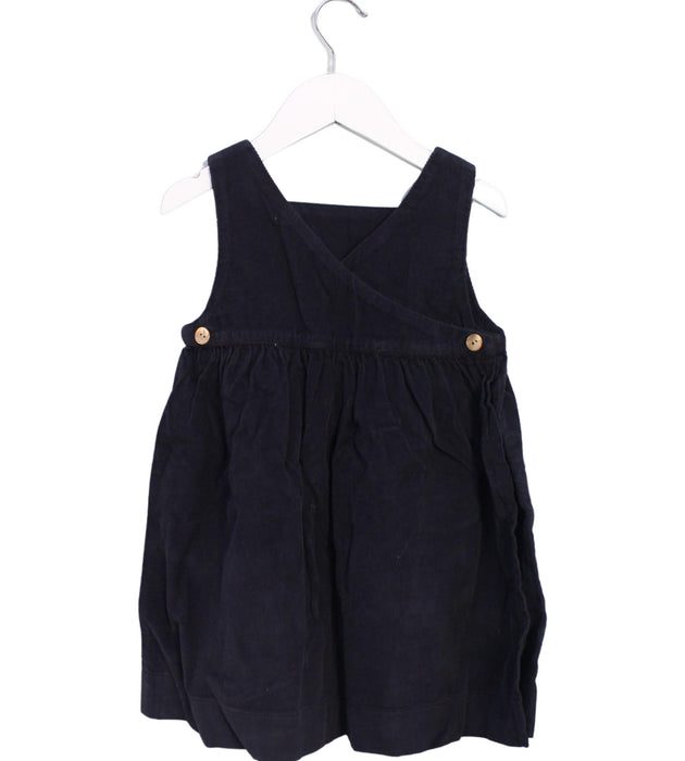 A Navy Sleeveless Dresses from Les Enfantines in size 3T for girl. (Back View)