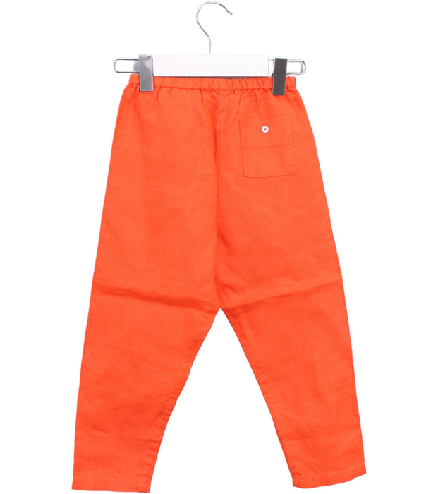 A Orange Casual Pants from Les Enfantines in size 2T for neutral. (Back View)