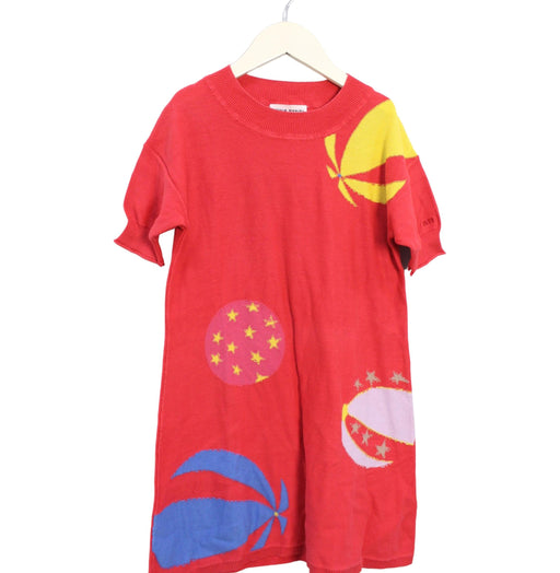 A Red Short Sleeve Dresses from Sonia Rykiel in size 10Y for girl. (Front View)