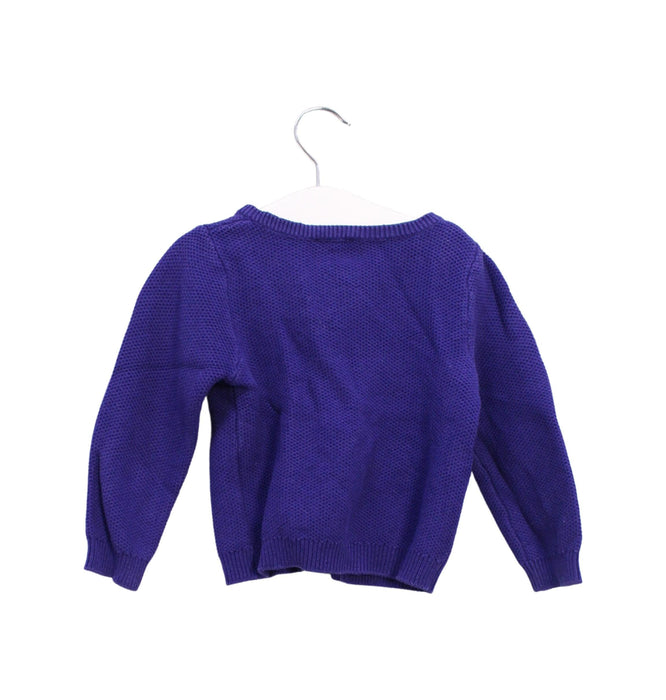 A Purple Cardigans from Jacadi in size 18-24M for girl. (Back View)