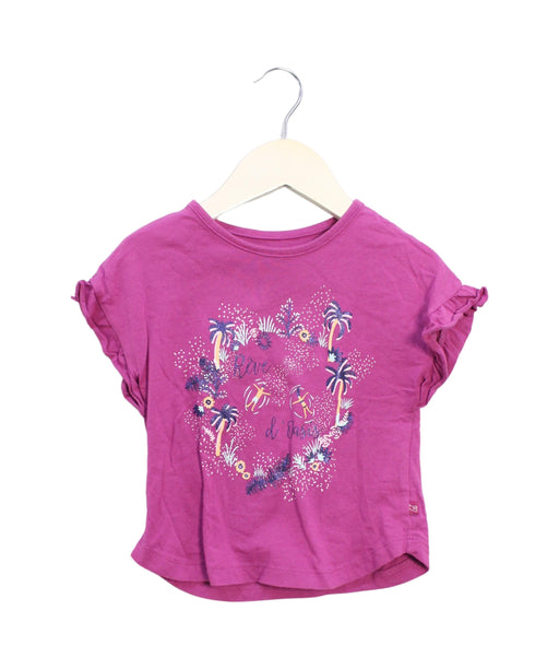 A Purple Short Sleeve T Shirts from La Compagnie des Petits in size 3T for girl. (Front View)