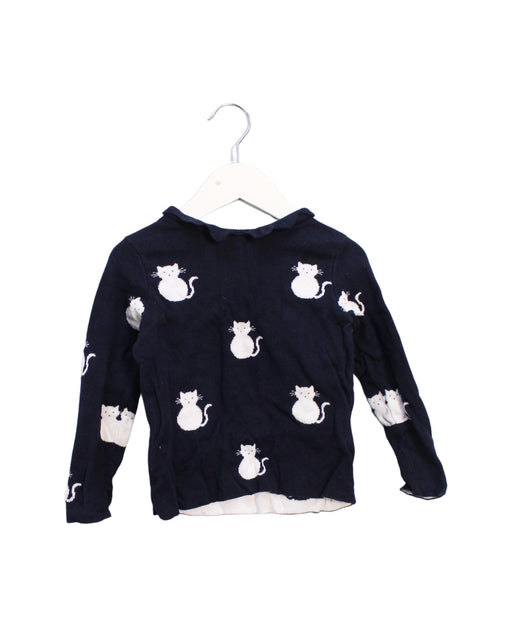 A Navy Knit Sweaters from Jacadi in size 3T for girl. (Front View)