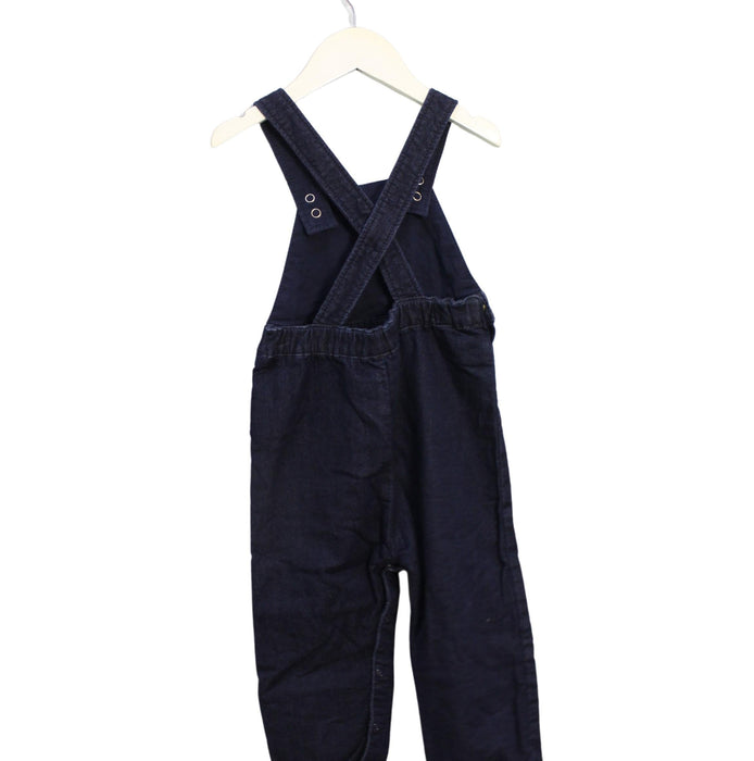 A Navy Long Overalls from Petit Bateau in size 3T for girl. (Back View)