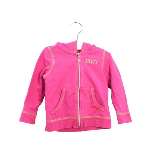 A Pink Zippered Sweatshirts from Juicy Couture in size 12-18M for girl. (Front View)