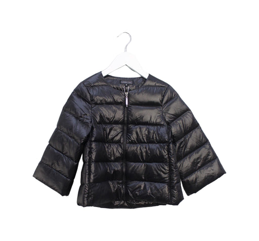 A Black Puffer/Quilted Jackets from Nicholas & Bears in size 8Y for girl. (Front View)