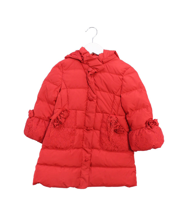 A Red Puffer/Quilted Coats & Outerwear from Nicholas & Bears in size 3T for girl. (Front View)