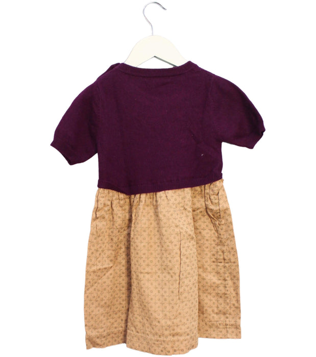 A Purple Sweater Dresses from Velveteen in size 6T for girl. (Back View)