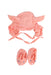 A Pink Booties from Catherine Malandrino in size 6-12M for girl. (Back View)