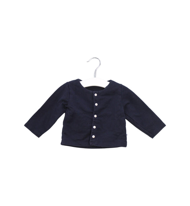 A Navy Cardigans from Jacadi in size 3-6M for girl. (Front View)