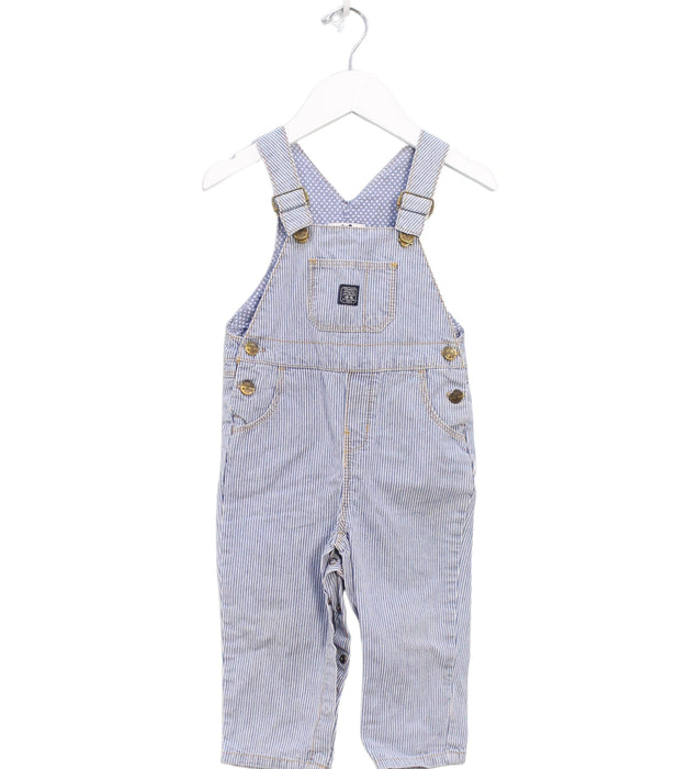 A Blue Long Overalls from Cyrillus in size 12-18M for boy. (Front View)