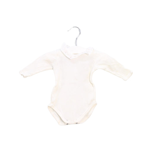 A Ivory Long Sleeve Bodysuits from Bonpoint in size 6-12M for girl. (Front View)