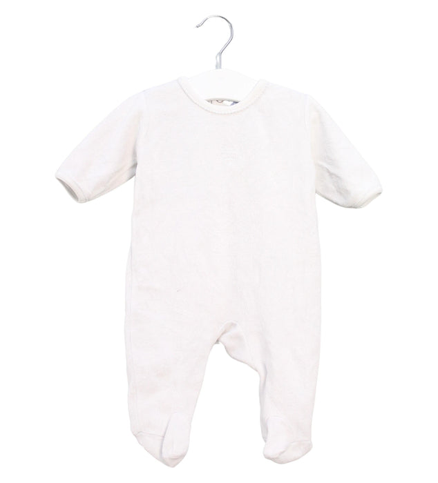 A White Long Sleeve Jumpsuits from Jacadi in size 0-3M for girl. (Front View)