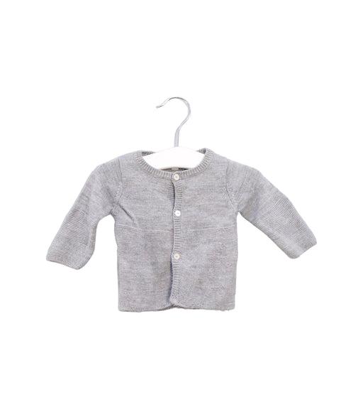 A Grey Cardigans from Jacadi in size 0-3M for boy. (Front View)