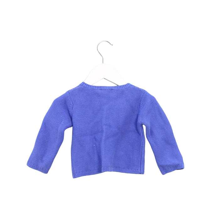 A Blue Cardigans from Jacadi in size 3-6M for girl. (Back View)