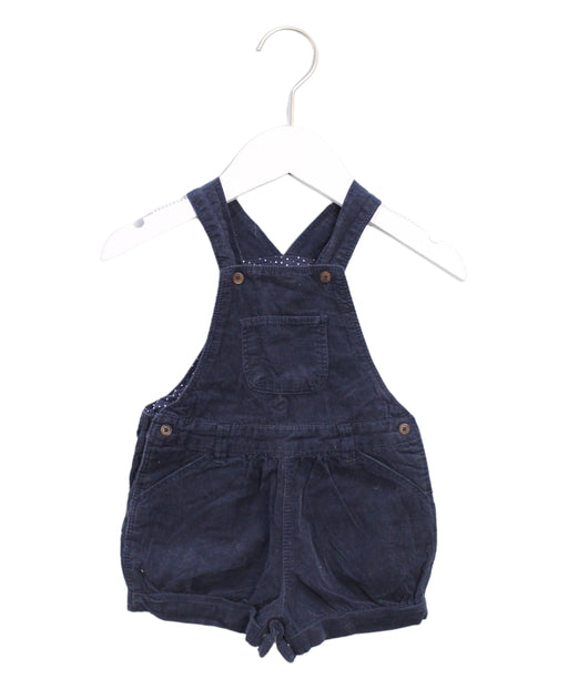 A Navy Overall Shorts from Bout'Chou in size 6-12M for boy. (Front View)
