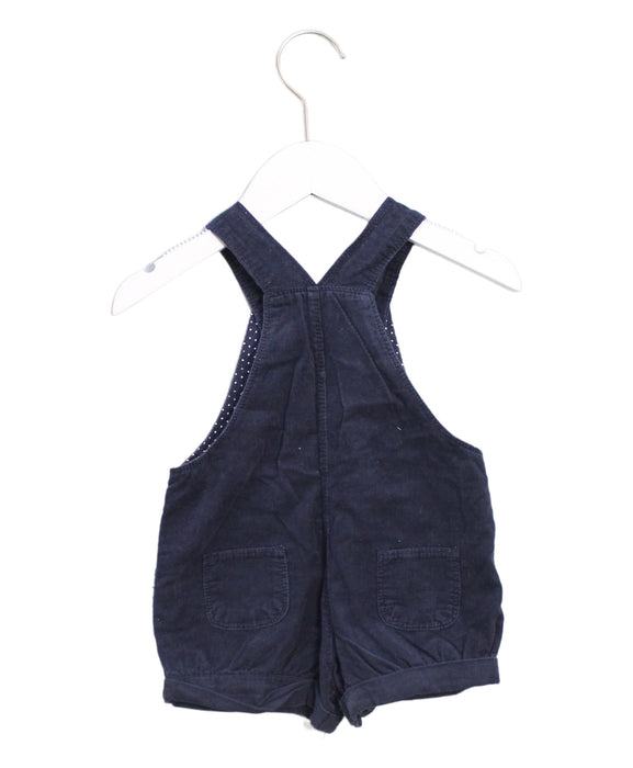 A Navy Overall Shorts from Bout'Chou in size 6-12M for boy. (Back View)