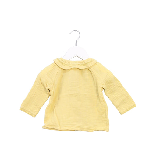A Yellow Long Sleeve Tops from Cyrillus in size 3-6M for girl. (Front View)