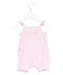 A Pink Rompers from Petit Bateau in size 0-3M for girl. (Back View)