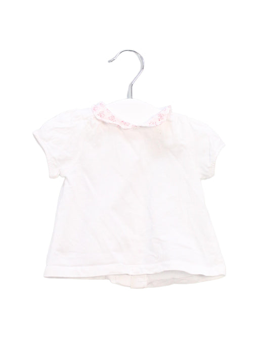 A White Short Sleeve Tops from Bout'Chou in size 0-3M for girl. (Front View)