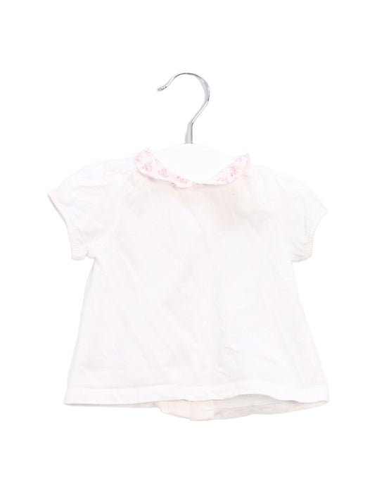 A White Short Sleeve Tops from Bout'Chou in size 0-3M for girl. (Front View)